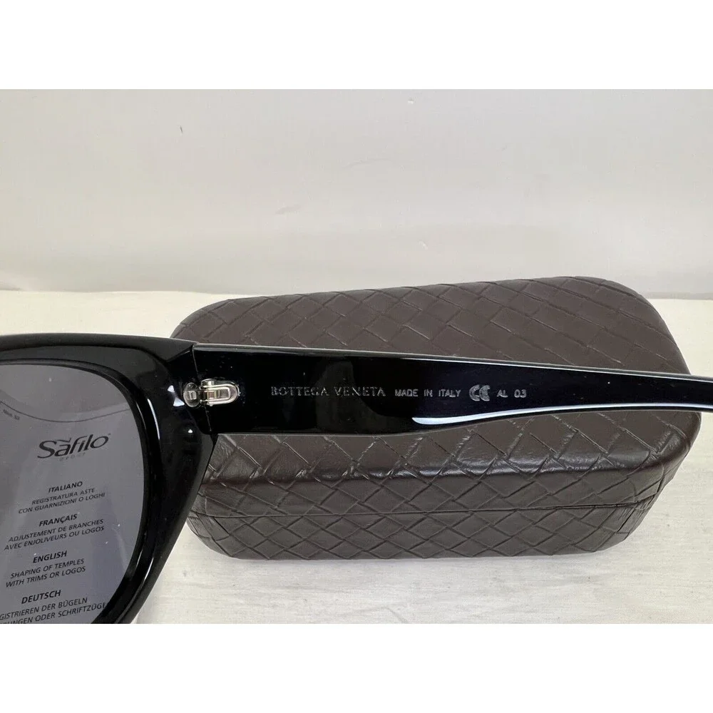 New BOTTEGA VENETA BV186/S BLACK Cat Eyes SUNGLASSES 54-16-135mm‎ W Leather Case